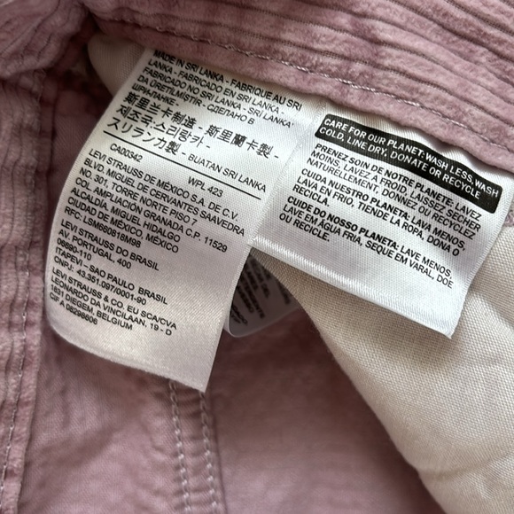 Levi’s NWT Ribcage Straight Ankle Corduroy Pants Pebble Keepsake Lilac 29 x 29 - Picture 11 of 14